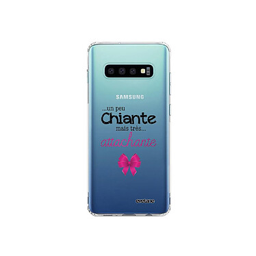 Evetane Coque Samsung Galaxy S10 360 intégrale transparente Motif Un peu chiante tres attachante Tendance