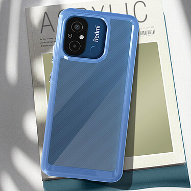 Avis Avizar Coque Antichoc pour Xiaomi Redmi 12C Dos Rigide Bloc Caméra Surélevé Bleu