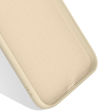 Avizar Coque iPhone 13 Pro Max Silicone Semi-Rigide Finition Soft Touch blanc cassé pas cher