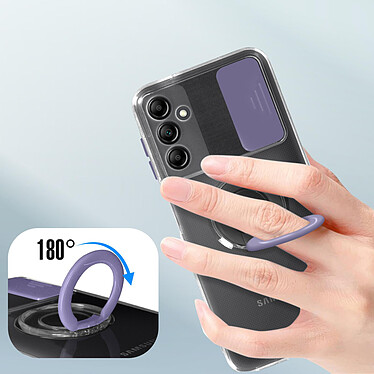 Avis Avizar Coque pour Samsung Galaxy A14 4G et 5G avec Cache Caméra Coulissant Bague Support  violet