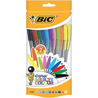 BIC Pack de 20 Stylos Cristal Multicolor