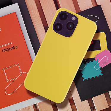 Acheter Moxie Coque pour iPhone 14 Pro Max Hybride Semi-rigide Fine Légère Intérieur Doux  jaune