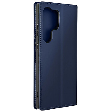 Avizar Étui pour Samsung Galaxy S24 Ultra Double Poche Fonction Support Bleu Nuit