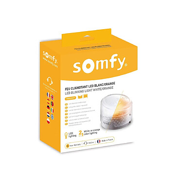 Avis Somfy - Feu clignotant orange pour motorisation de portail ou porte de garage - Somfy