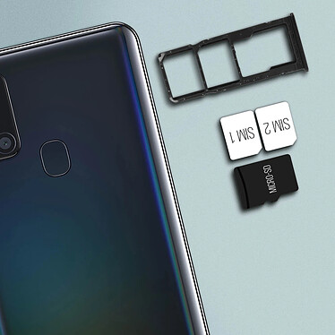 Avis Clappio Tiroir Carte pour Samsung Galaxy A21s 2x Nano SIM et Micro SD de remplacement Noir