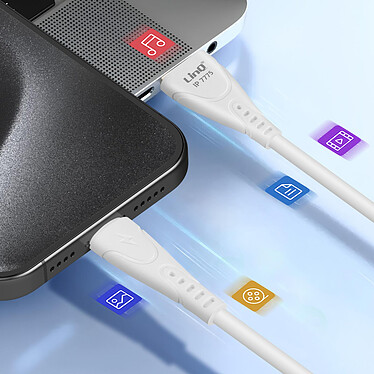 Avis LinQ Câble USB vers Lightning Charge 2.4A Synchronisation Longueur 1m Blanc