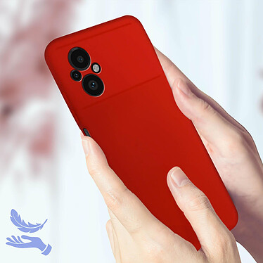 Acheter Avizar Coque pour Xiaomi Poco M5 Silicone Semi-rigide Finition Soft-touch  rouge