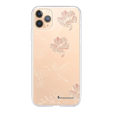 LaCoqueFrançaise Coque iPhone 11 Pro Max 360 intégrale transparente Motif Fleurs Blanches Tendance