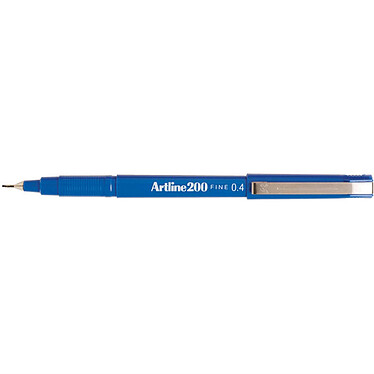 ARTLINE Stylo Feutre 200 Permanent Indélébile Pointe 0,4 mm Bleu x 12
