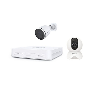 Foscam - Kit vidéosurveillance IP 2 caméras KIT-2-FN8108H-X5-W-S41
