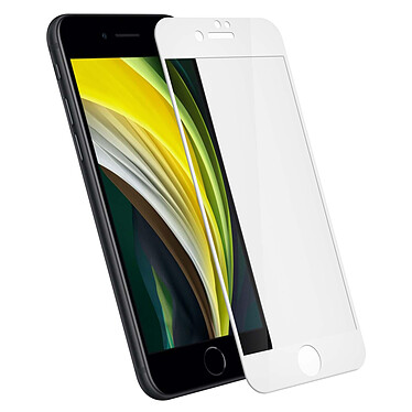 Avizar Verre Trempé Protection Intégrale iPhone SE 2022 / 2020 et 8 / 7 - Bords Blanc
