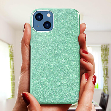 Acheter Avizar Coque iPhone 13 Mini Paillette Amovible Silicone Semi-rigide vert