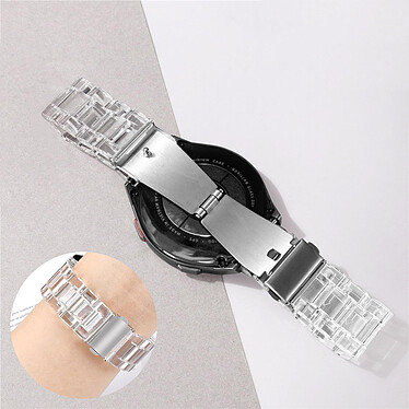 Acheter Avizar Bracelet Galaxy Watch 4 20mm à Maillons en Résine transparent Fermoir métallique