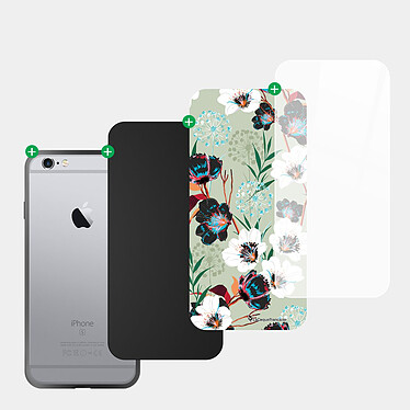 Avis LaCoqueFrançaise Coque iPhone 6/6S Coque Soft Touch Glossy Fleurs vert d'eau Design