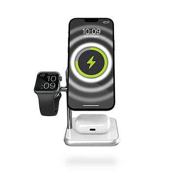 Acheter Zens Chargeur sans fil Compatible avec le MagSafe + Watch 4-en-1 Blanc