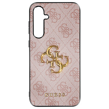 Guess Coque pour Samsung Galaxy S23 FE Bi-matière Antichoc Design Élégant Rose Poudré