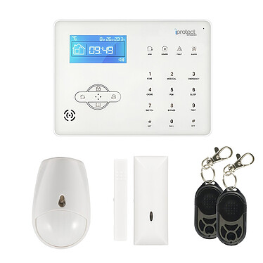 Iprotect Evolution - Kit 01 Alarme maison GSM avec centrale tactile