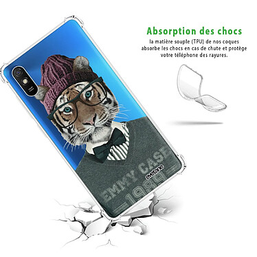 Avis Evetane Coque Xiaomi Redmi 9A anti-choc souple angles renforcés transparente Motif Tigre Fashion