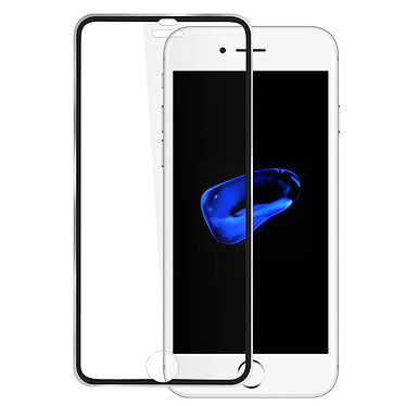 Avizar Film en verre trempé Titanium pour iPhone SE 2022 / 2020 et 8 / 7 – Contour Noir