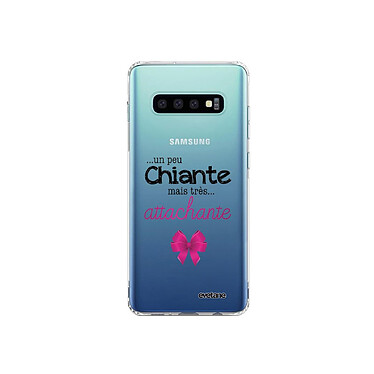 Evetane Coque Samsung Galaxy S10 Plus 360 intégrale transparente Motif Un peu chiante tres attachante Tendance