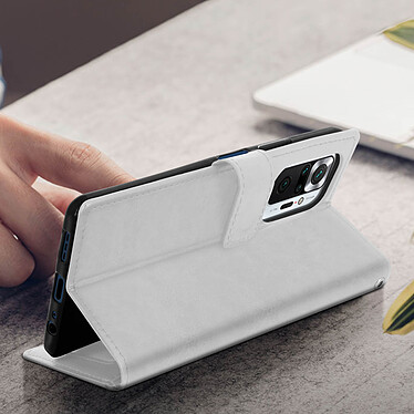 Avis Avizar Housse pour Xiaomi Redmi Note 10 Pro Folio Vintage Porte-carte Fonction Support Blanc