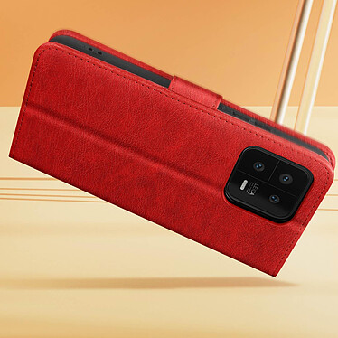 Avizar Housse pour Xiaomi 13 portefeuille rangement carte support vidéo  rouge pas cher
