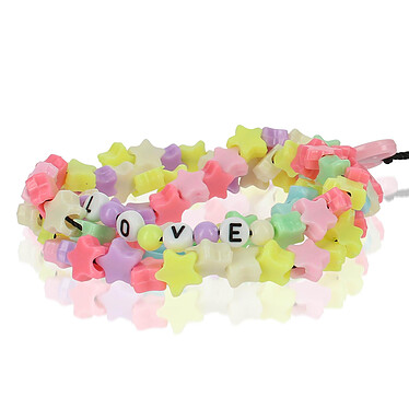 Acheter Avizar Bijou Téléphone Bracelet Love Étoiles 65cm Collection Lovely Multicolore
