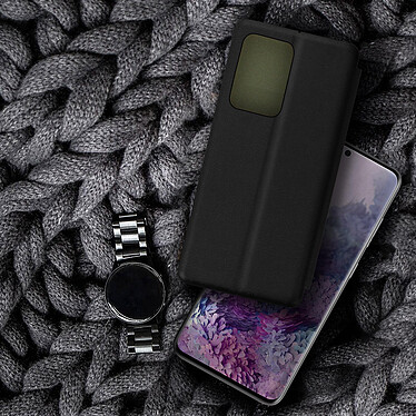 Avis Avizar Étui Galaxy S20 Ultra Simili-Cuir Texturé Clapet Porte-carte Support Vidéo noir