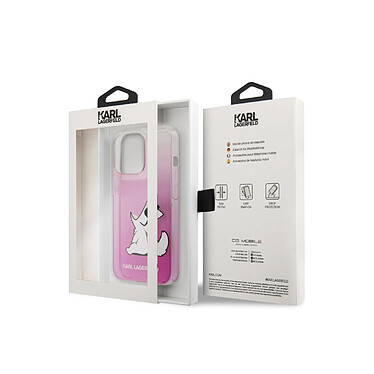 Avis Karl Lagerfeld Coque pour Apple iPhone 14 Pro Max Choupette Eat Rose