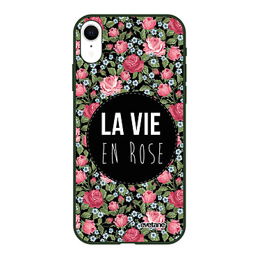 Evetane Coque iPhone Xr Silicone Liquide Douce vert kaki La Vie en Rose