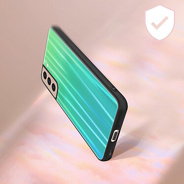 Avis Avizar Coque Samsung Galaxy S21 Plus Bi-matière Holographique Brillant Fine Légère Vert