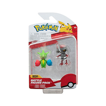 Pokémon - Pack 2 figurines Battle Figure Pack Scalpion, Rosélia  5 cm