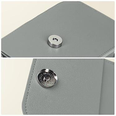 Avizar Pochette Bandoulière Smartphone avec Rangement carte Sangle 135cm  gris pas cher