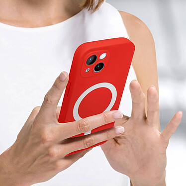Acheter Avizar Coque pour iPhone 14 Plus Compatible Magsafe Protection Semi Rigide Soft-Touch  rouge