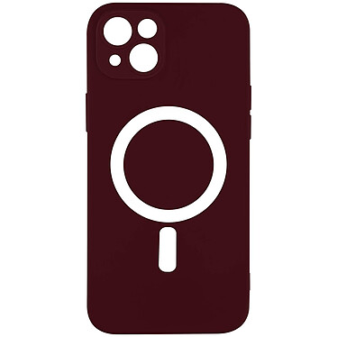 Avizar Coque MagSafe pour iPhone 14 Plus Soft Touch Finition Mate Bords Surélevés  bordeaux
