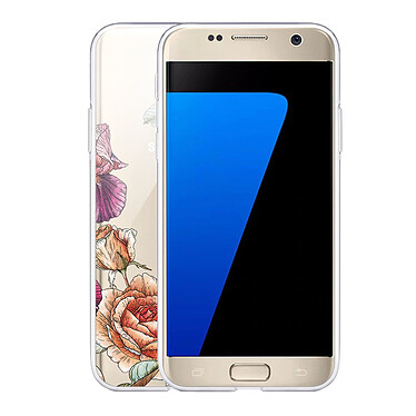 Avis LaCoqueFrançaise Coque Samsung Galaxy S7 360 intégrale transparente Motif Amour en fleurs Tendance