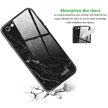 Avis Evetane Coque iPhone 6/6s Coque Soft Touch Glossy Marbre noir Design