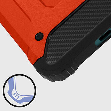 Avis Avizar Coque Xiaomi Redmi Note 10s et Note 10 Relief Antichute Defender II rouge orange