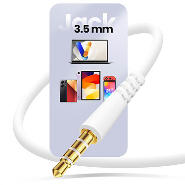 Acheter LinQ Écouteurs filaires Jack 3.5mm Kit Main Libre Micro intégré Blanc