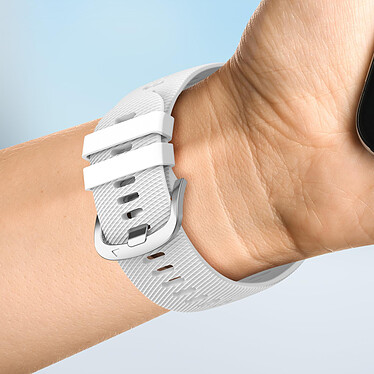 Acheter Avizar Bracelet pour Samsung Galaxy Watch Active 2 40mm Silicone Texturé Blanc