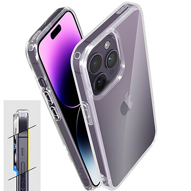 Acheter Coque pour Spigen iPhone 14 Pro Max Transparent Contour Antichoc Ultra Hybrid