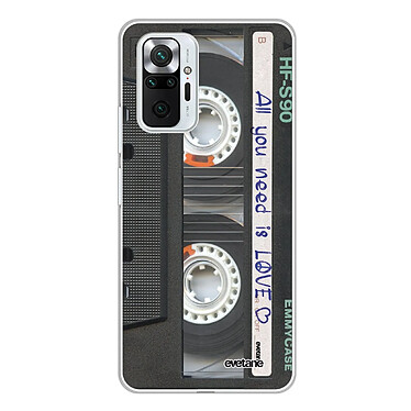 Evetane Coque Xiaomi Redmi Note 10 Pro 360 intégrale transparente Motif Cassette Tendance