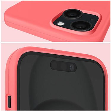 Acheter Moxie Coque pour iPhone 15 Semi-rigide Intérieur Microfibre Bords Surélevés Rose