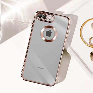 Avizar Coque pour iPhone 7 Plus et 8 Plus Paillette Amovible Silicone Gel  Rose Gold pas cher