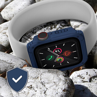 Avizar Protection Intégrale Verre Trempé Apple Watch Series 6 / 5 / 4 / SE 40mm Bleu pas cher