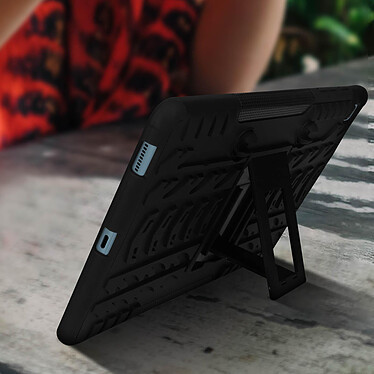 Avizar Coque Samsung Galaxy Tab S6 Bi-matière avec Béquille Support Noir pas cher