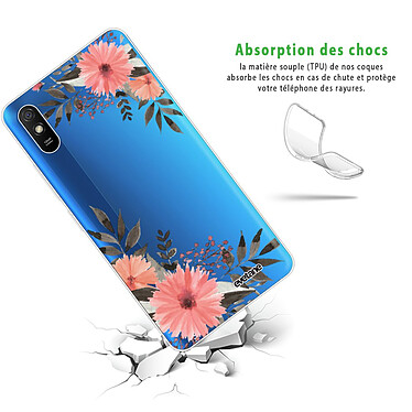 Avis Evetane Coque Xiaomi Redmi 9A 360 intégrale transparente Motif Fleurs roses Tendance