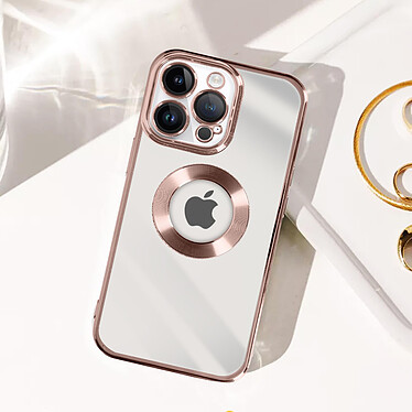 Avizar Coque pour iPhone 14 Pro Paillette Amovible Silicone Gel  Rose Gold pas cher