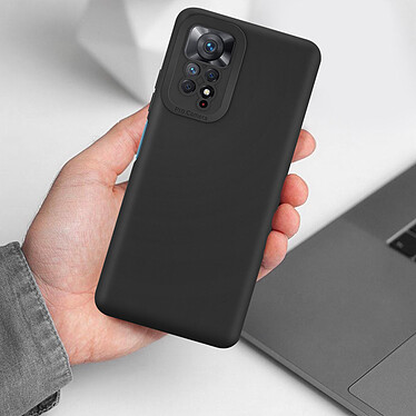 Avizar Coque pour Xiaomi Redmi Note 11 Pro Plus 5G Résistante Silicone Gel Flexible Fine Légère  Noir pas cher
