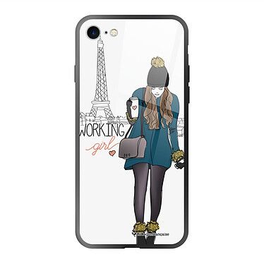 LaCoqueFrançaise Coque iPhone 7/8/ iPhone SE 2020/ 2022 Coque Soft Touch Glossy Working girl Design